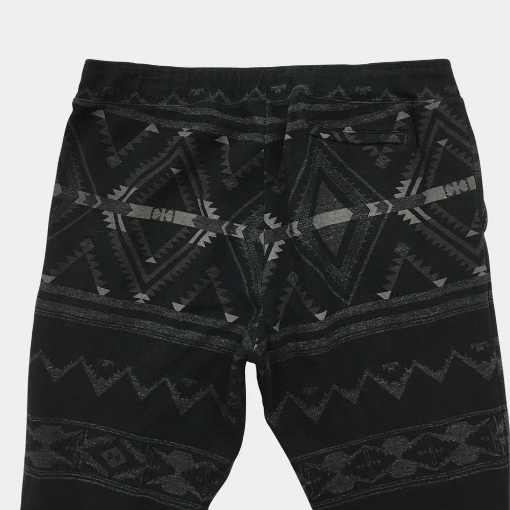 Polo Ralph Lauren Mens XL Black Southwestern‎ Aztec Print Jogger Sweatpants